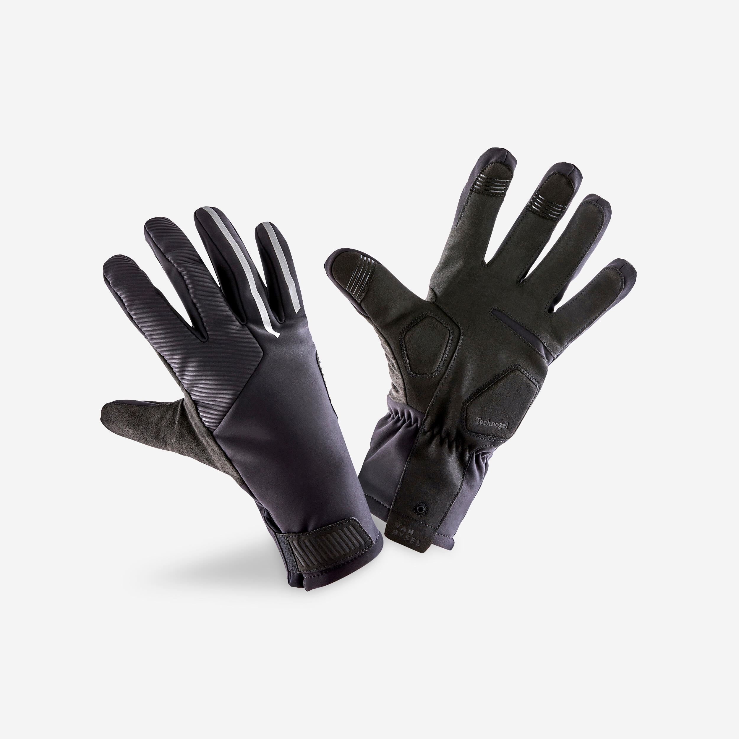 gants velo 900 hiver noir - van rysel