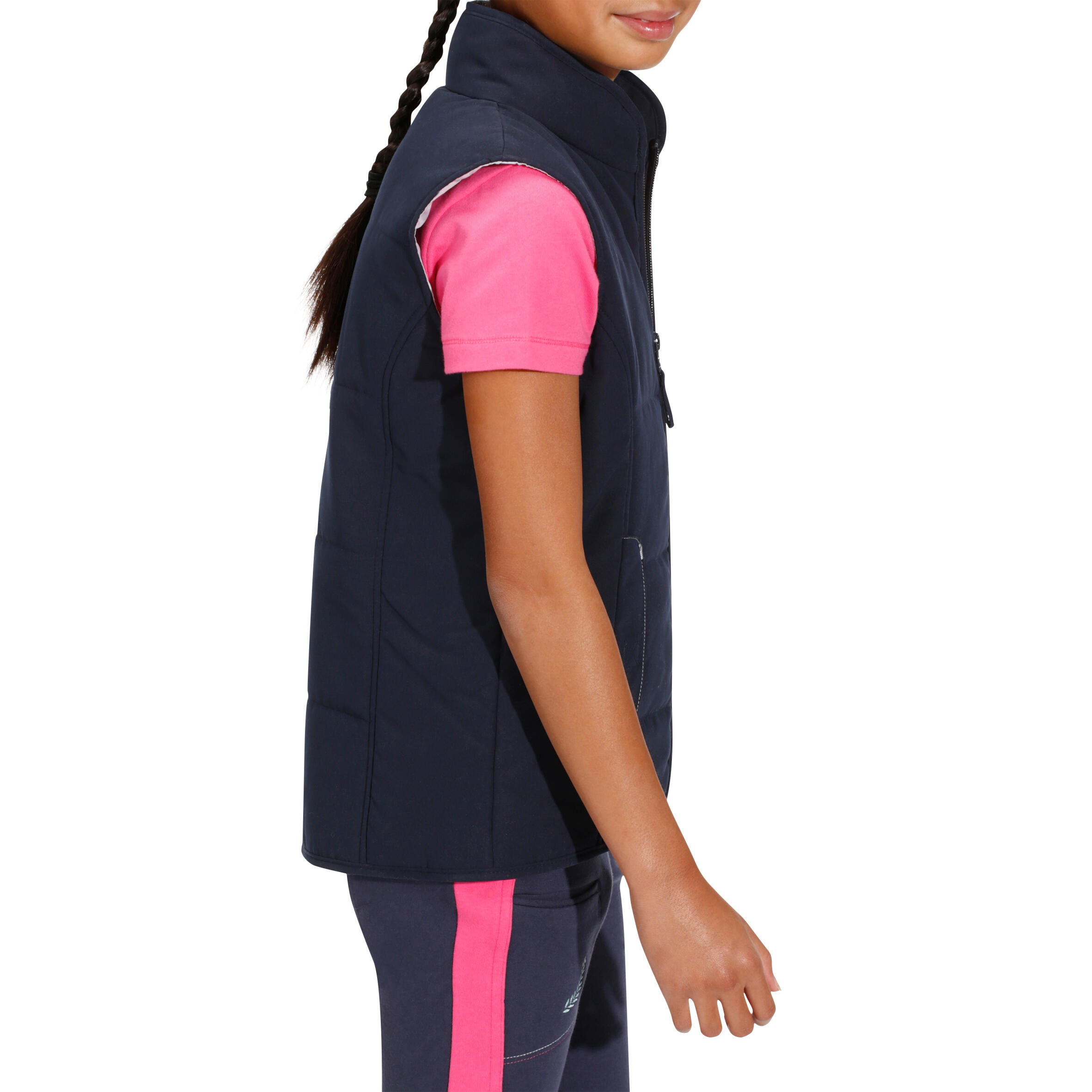 Accessy Children's Sleeveless Horse Riding Gilet - Navy Blue 3/15