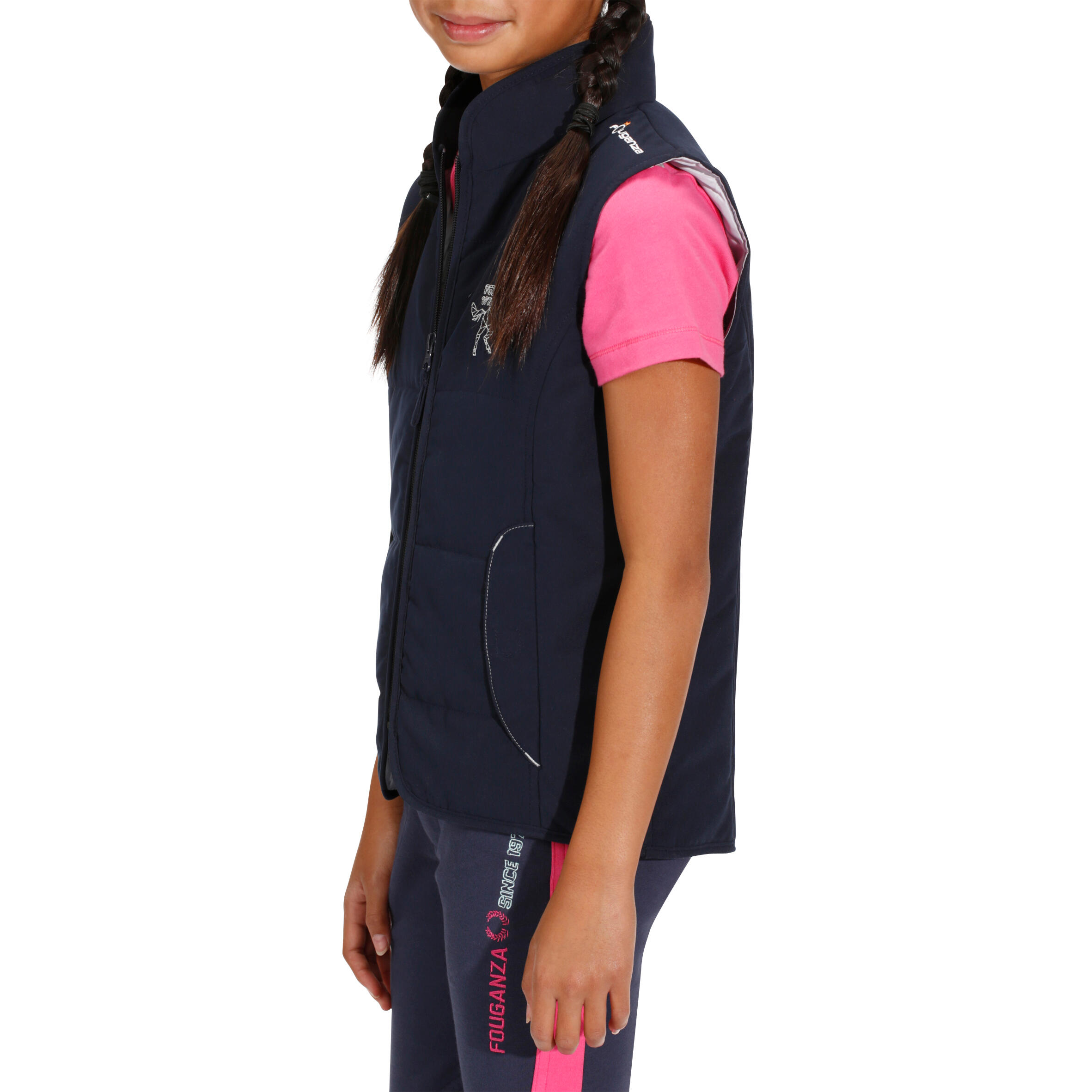 Accessy Children's Sleeveless Horse Riding Gilet - Navy Blue 5/15