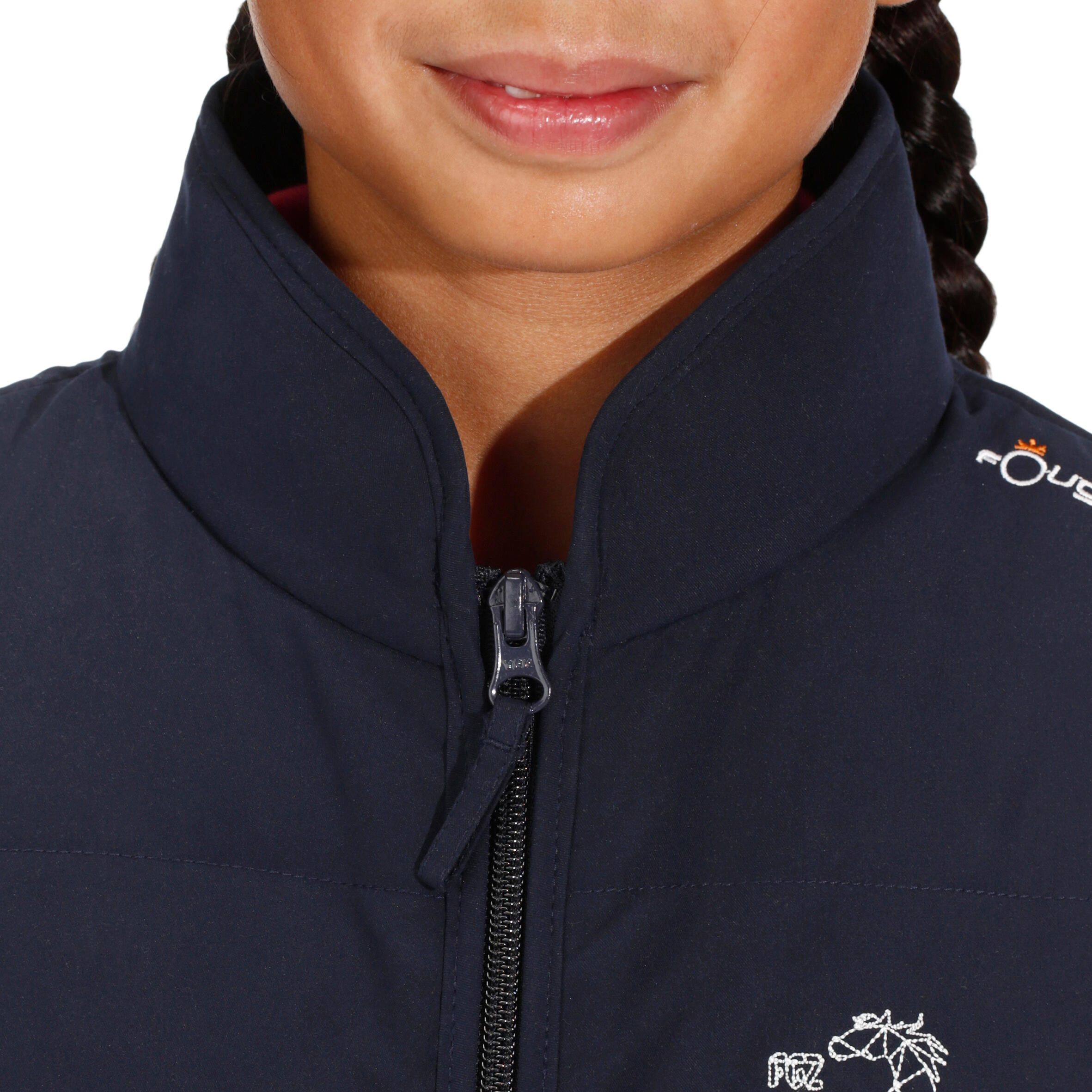 Accessy Children's Sleeveless Horse Riding Gilet - Navy Blue 6/15