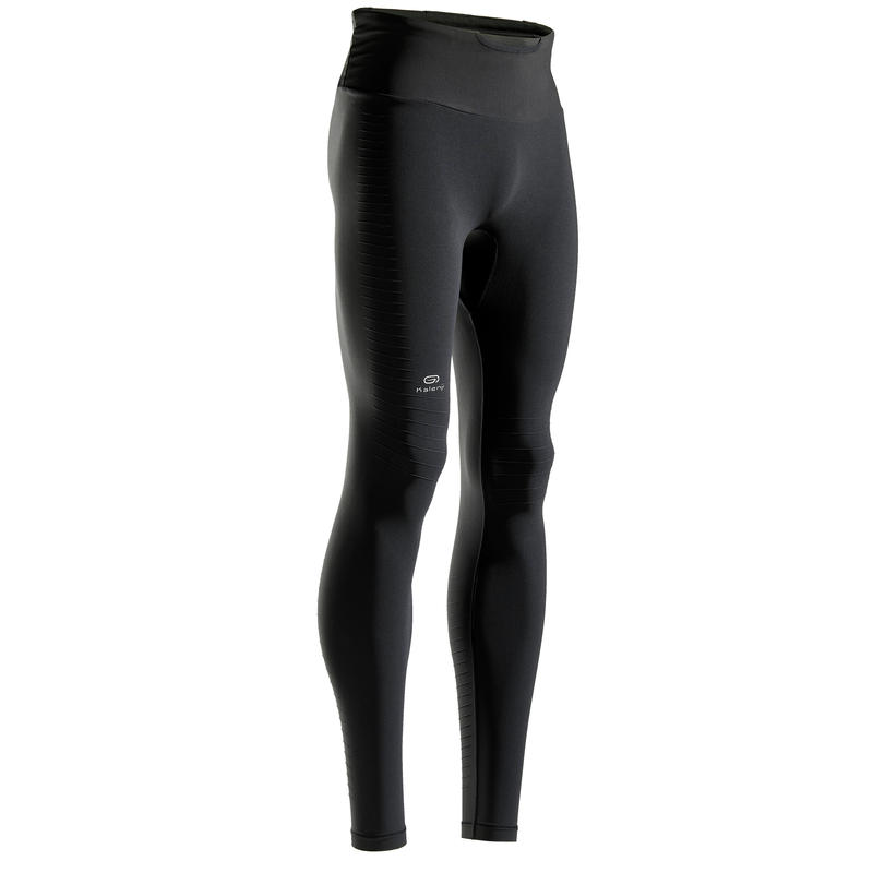 KIPRUN LIGHT MEN'S RUNNING TIGHTS WITH POCKETS BLACK Decathlon
