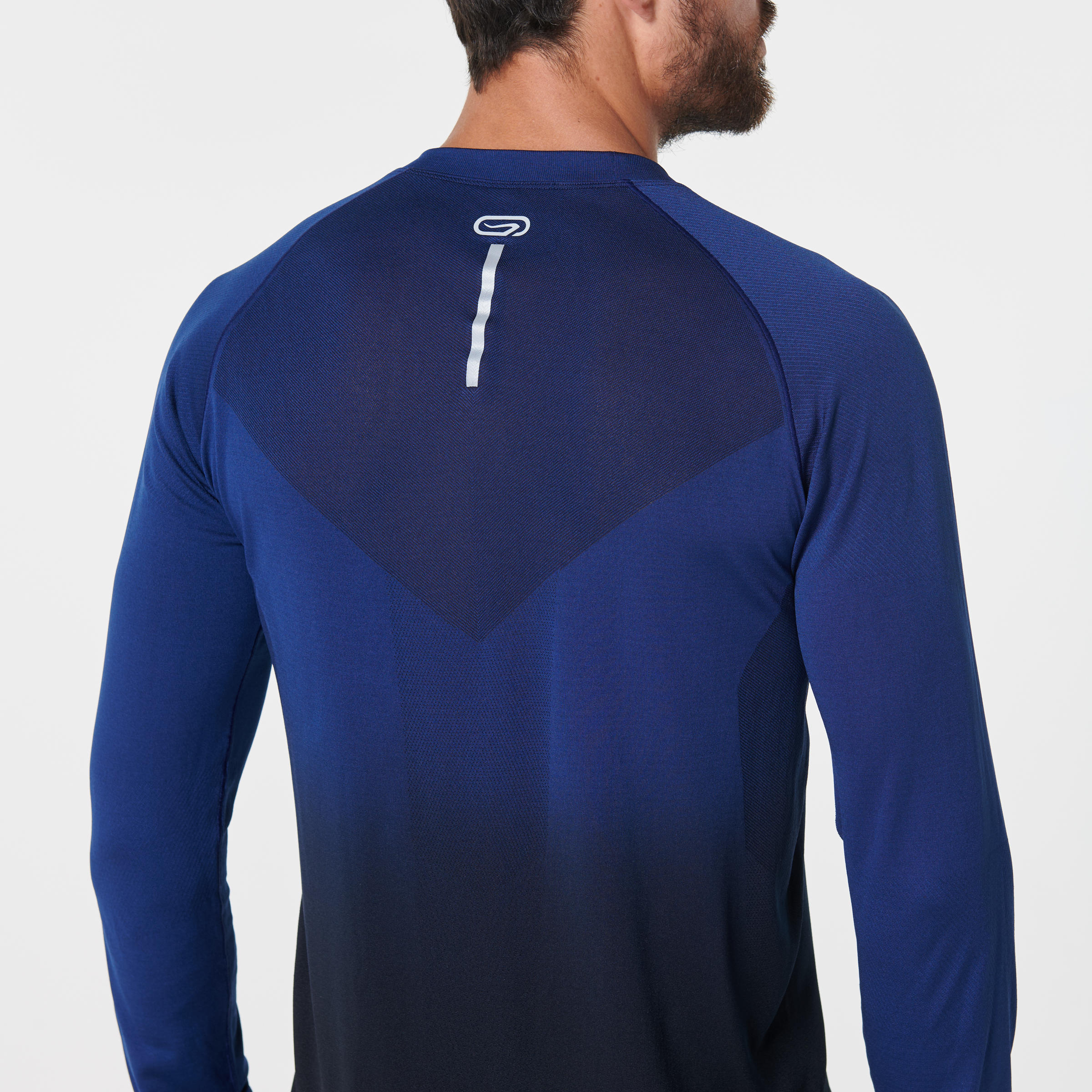 KIPRUN CARE MEN'S RUNNING BREATHABLE LONG-SLEEVED T-SHIRT - BLUE/BLACK 7/9