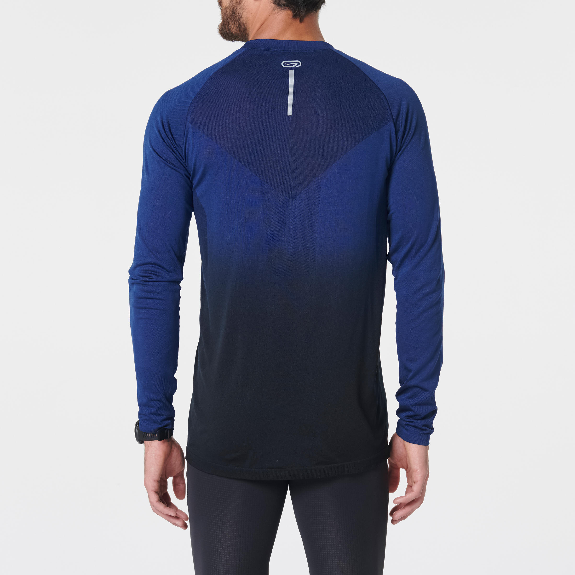 KIPRUN CARE MEN'S RUNNING BREATHABLE LONG-SLEEVED T-SHIRT - BLUE/BLACK 4/9