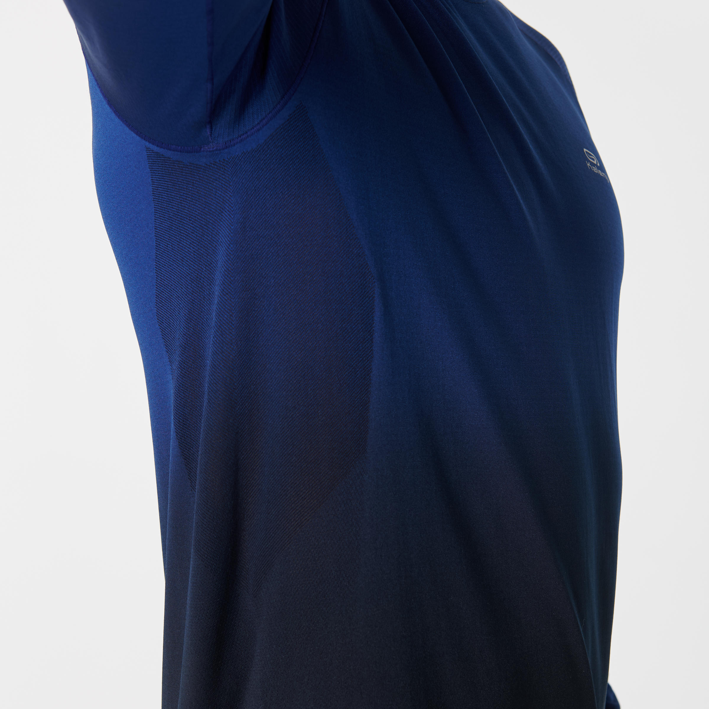 KIPRUN CARE MEN'S RUNNING BREATHABLE LONG-SLEEVED T-SHIRT - BLUE/BLACK 8/9
