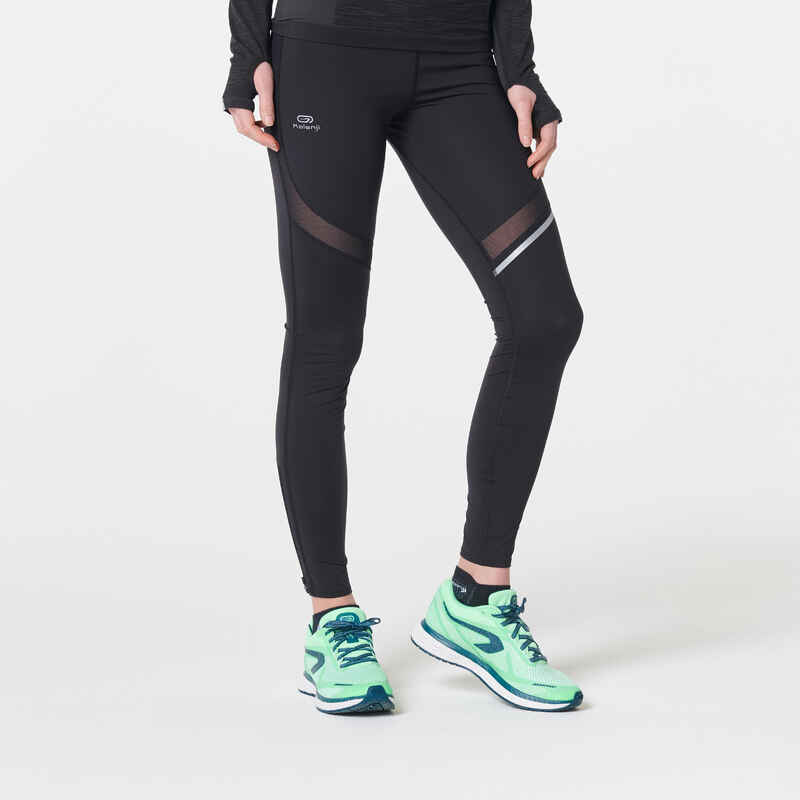 LEGGINGS RUNNING MUJER - KIPRUN SUPPORT NEGRO - Decathlon