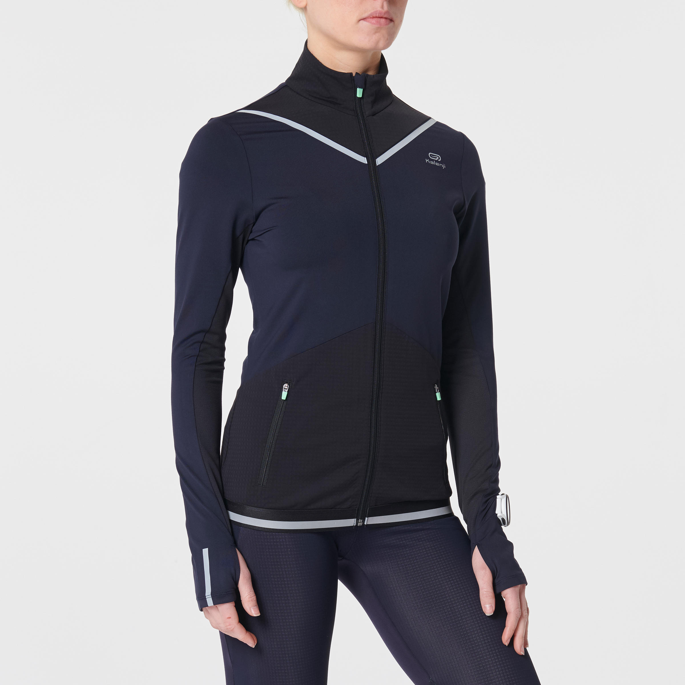 WOMEN'S RUNNING JACKET KIPRUN WARM - NAVY 3/10