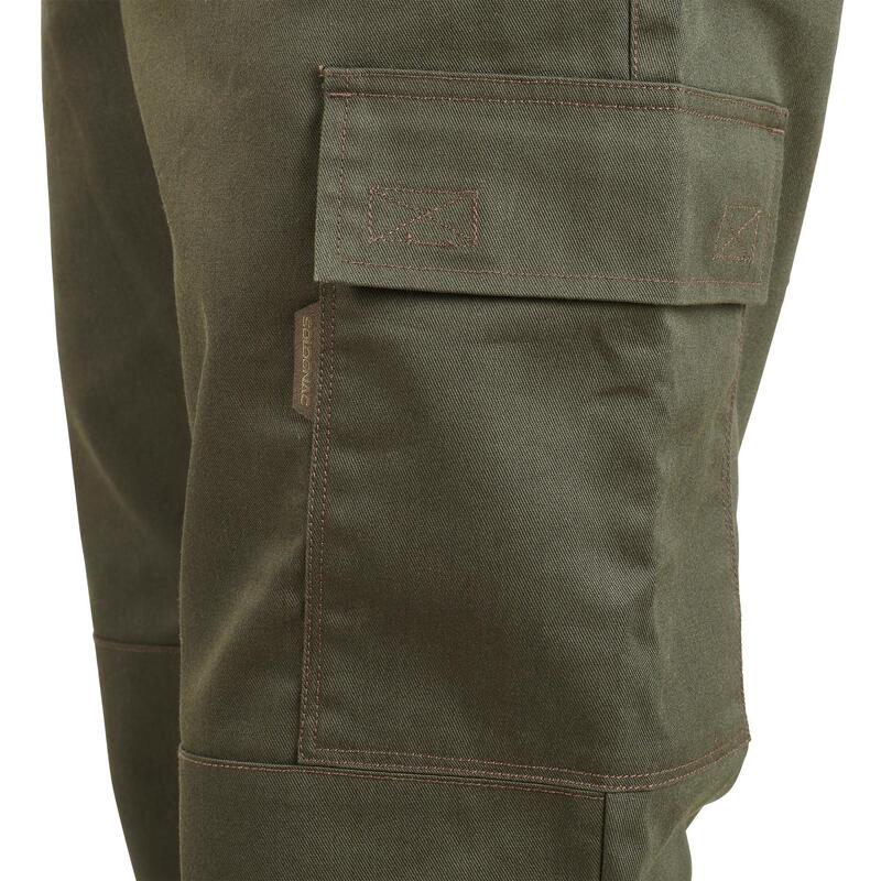 Pantalón De Caza Hombre Steppe 300 Edición limitada Verde Regular Multibolsillos