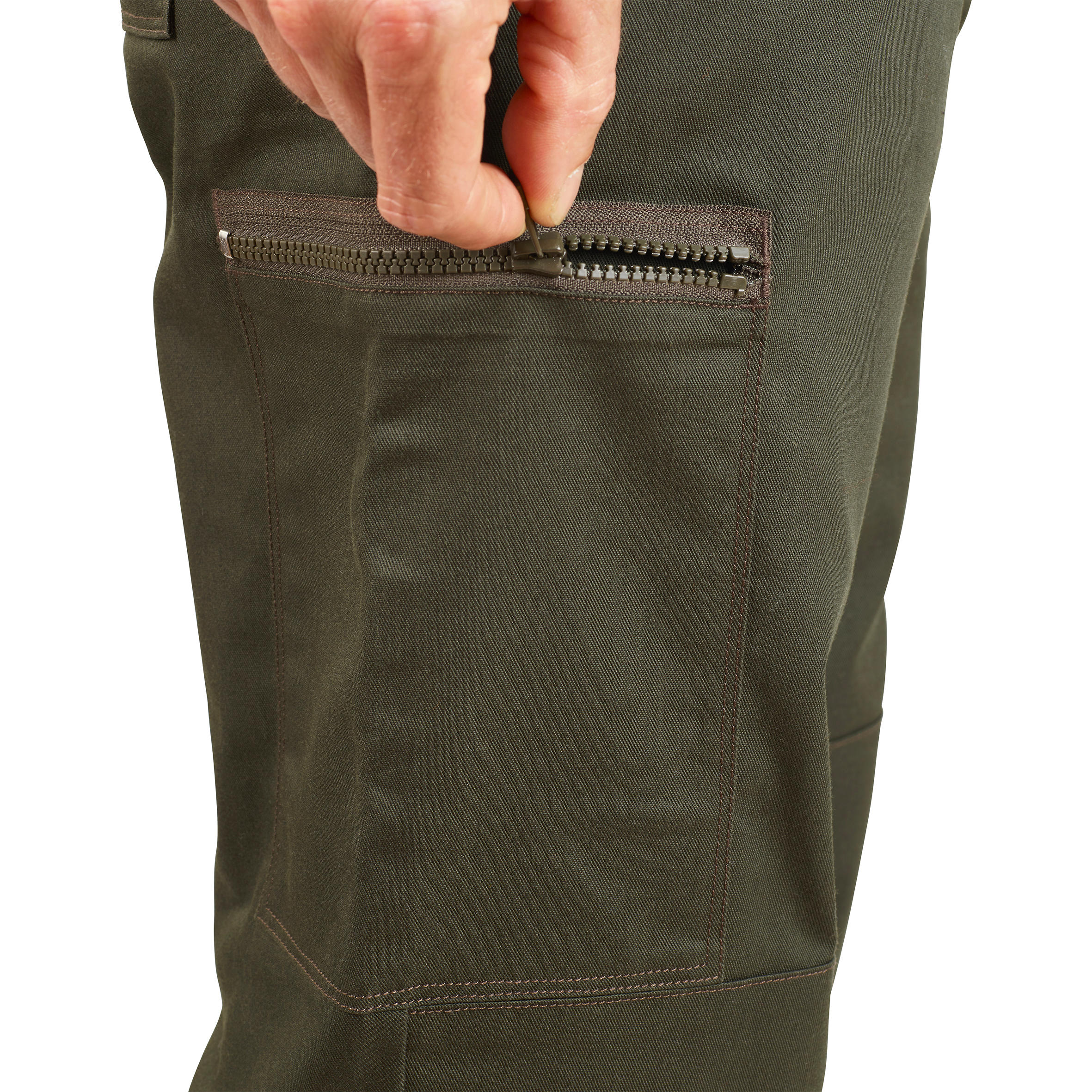 STEPPE 100 hunting trousers - green - Solognac