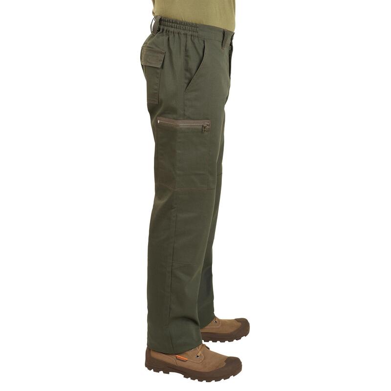 Pantalón De Caza Hombre Steppe 300 Edición limitada Verde Regular Multibolsillos