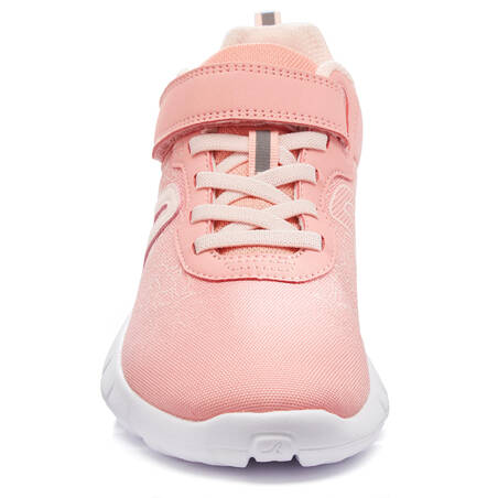 Kids' lightweight and waterproof rip-tab trainers, pink