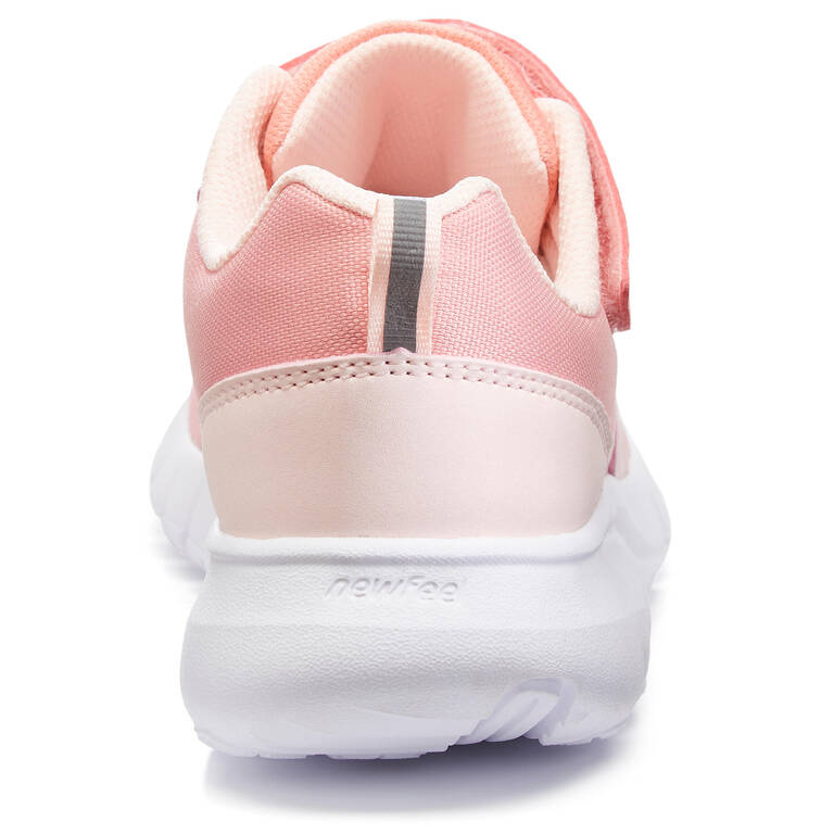 Kids' lightweight and waterproof rip-tab trainers, pink