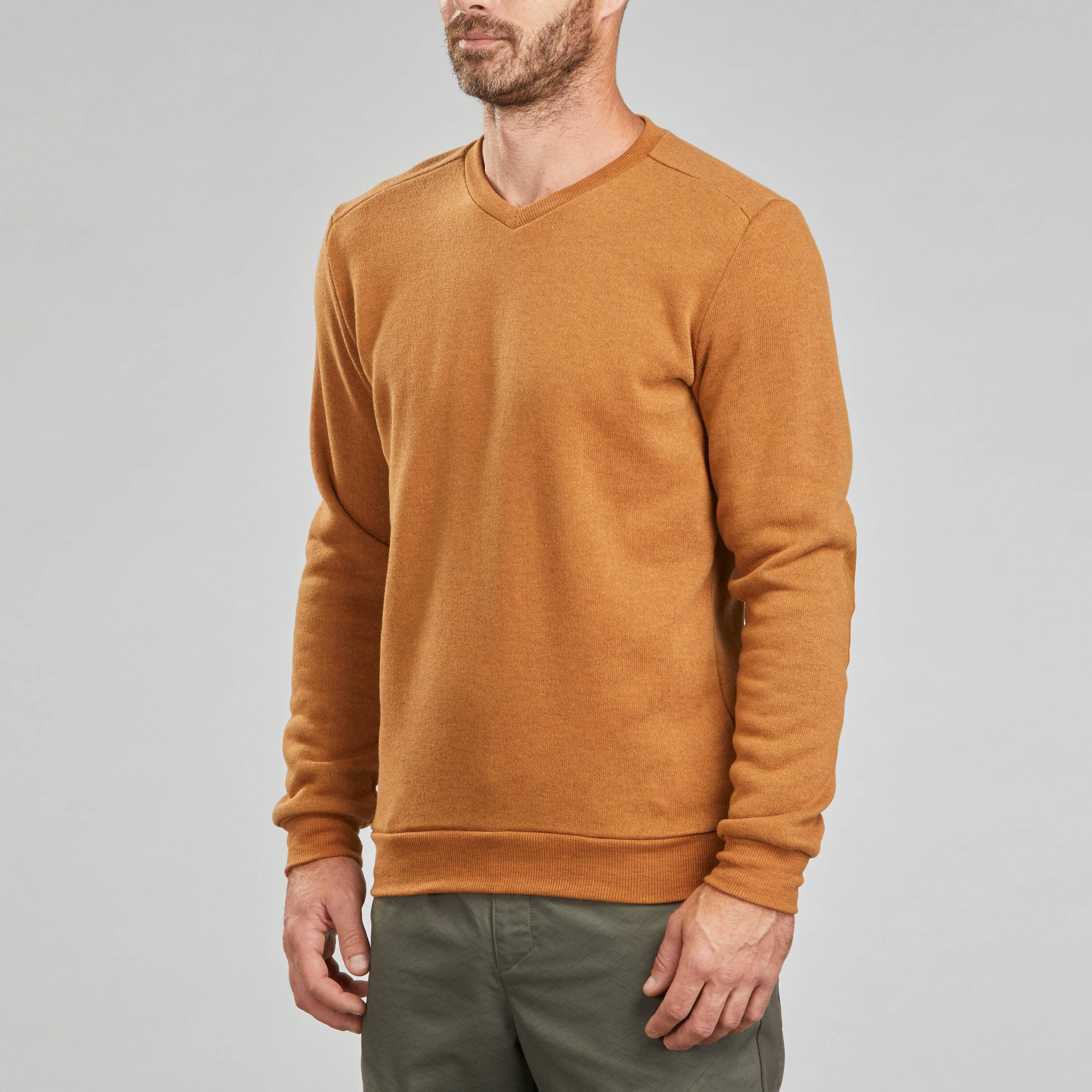 Men's Hiking Sweater - NH150 - Ochre -  2