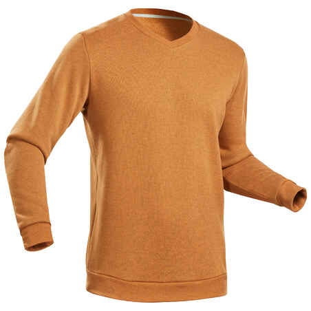 Temno moder moški pohodniški pulover NH150