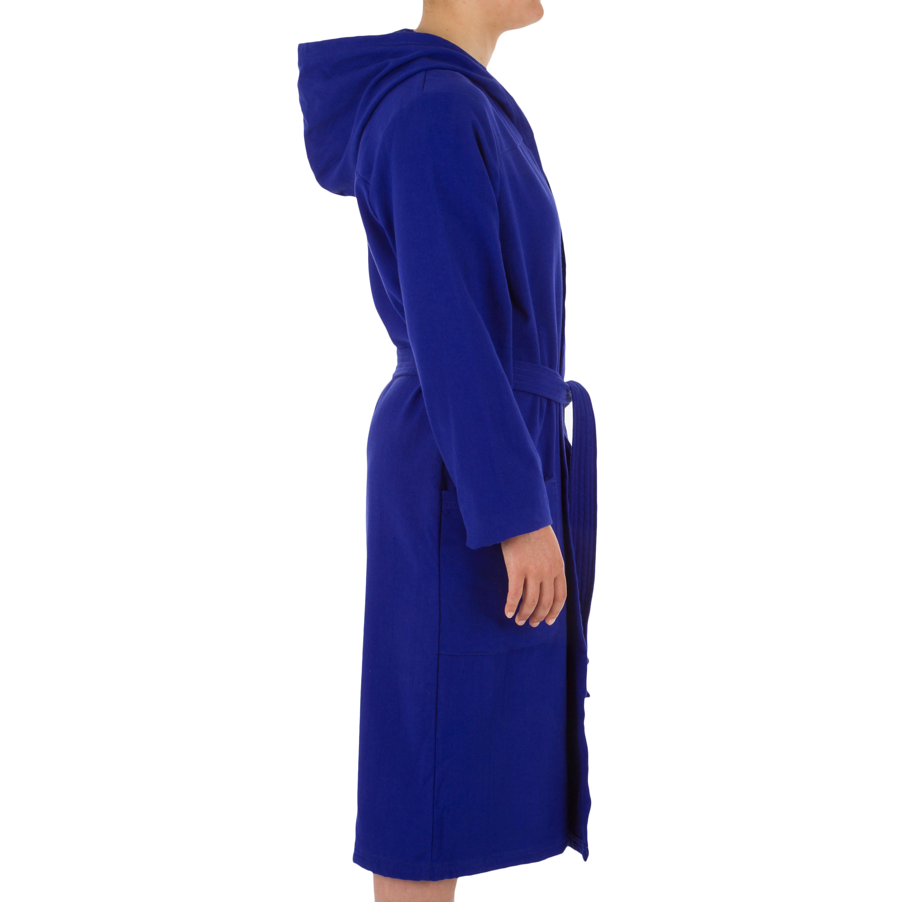 Women's Lightweight Cotton Pool Bathrobe with Hood - Purple 4/6