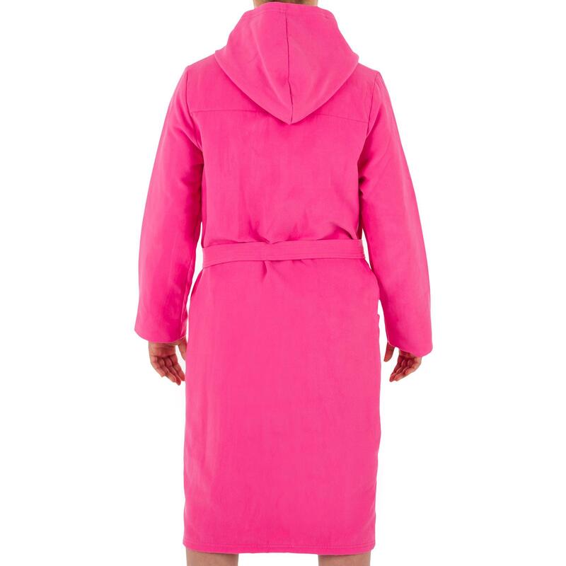 Peignoir de bain femme microfibre compact rose