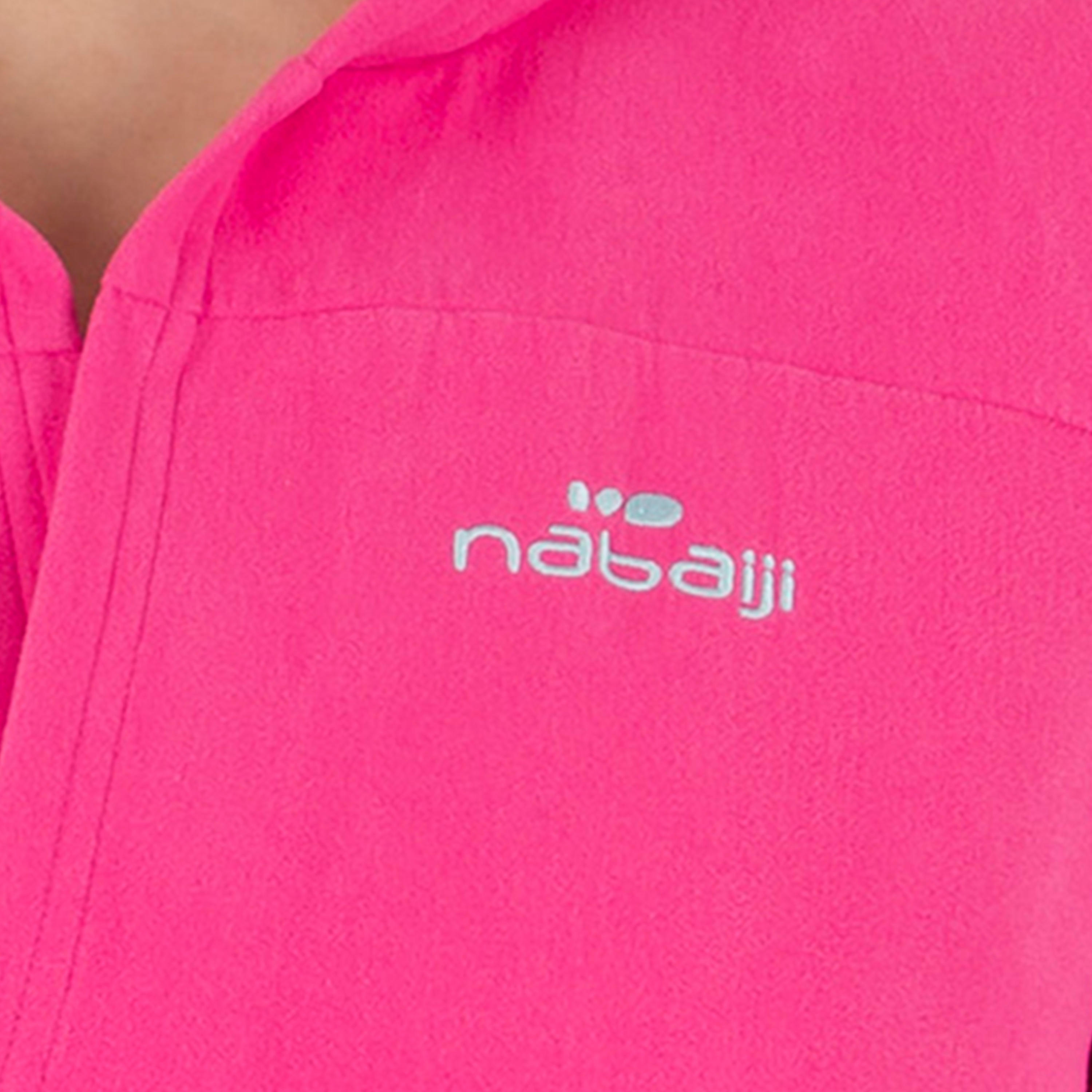 Women’s Compact Microfibre Pool Bathrobe - Pink 3/18