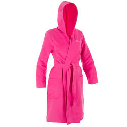 Compacte badjas voor dames microvezel roze