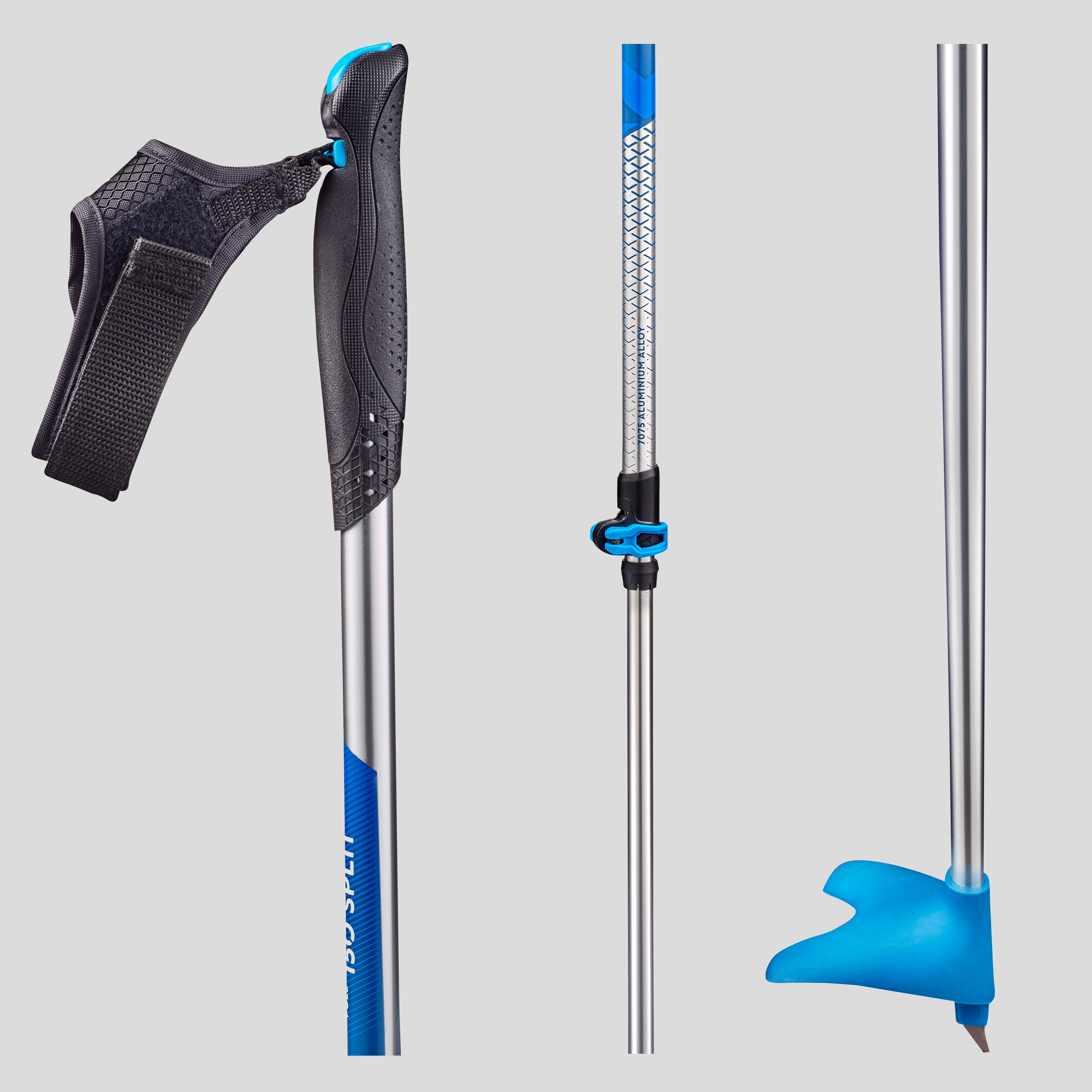 Cross-Country Skiing Adjustable Poles - XC S 150 Blue - INOVIK