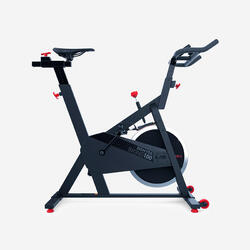 Bicicleta de Spinning - HOMCOM Bicicleta Estática, pantalla LCD, asiento  regulable, resistencia magnética, 47x120x117 cm