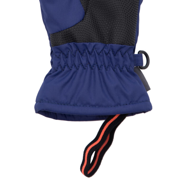 Kids' Ski Mittens 100 - navy and yellow