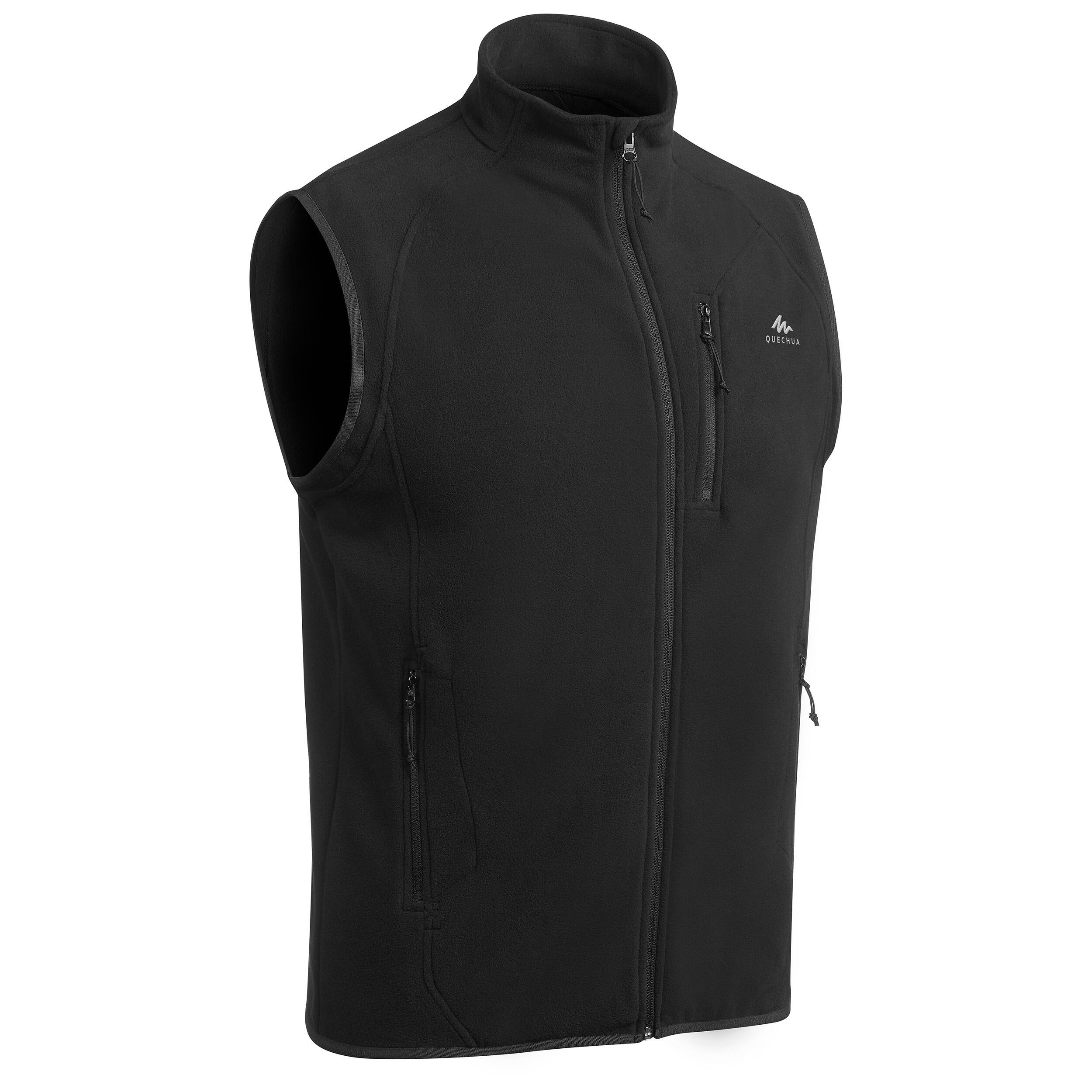 Black Leather Puffer Vest - William Jacket