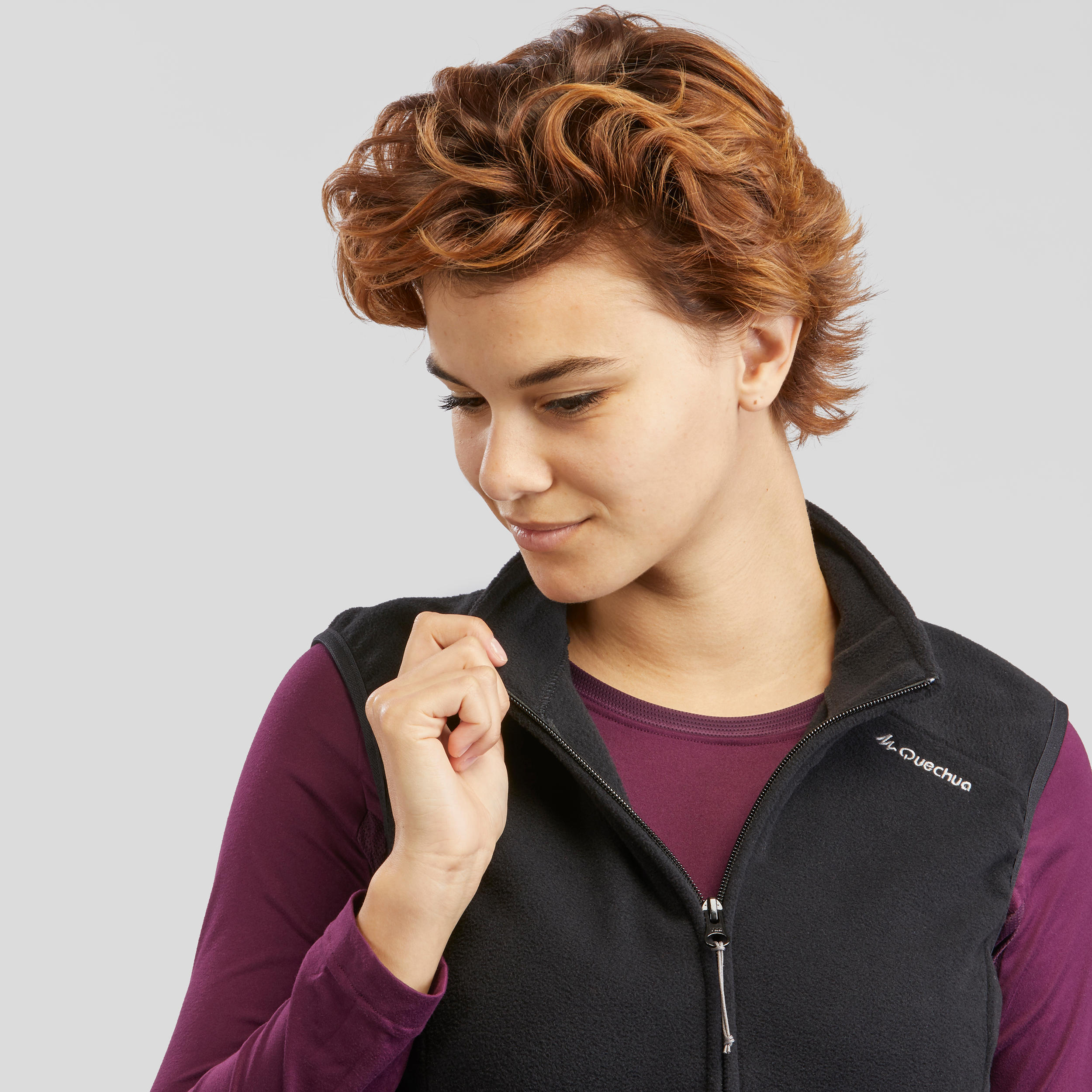 Veste de randonnée en polaire femme – MH 120 - QUECHUA