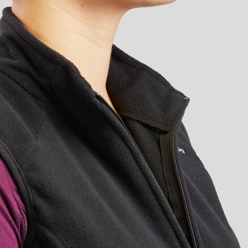 Kadın Outdoor Polar Yelek - Siyah - MH100