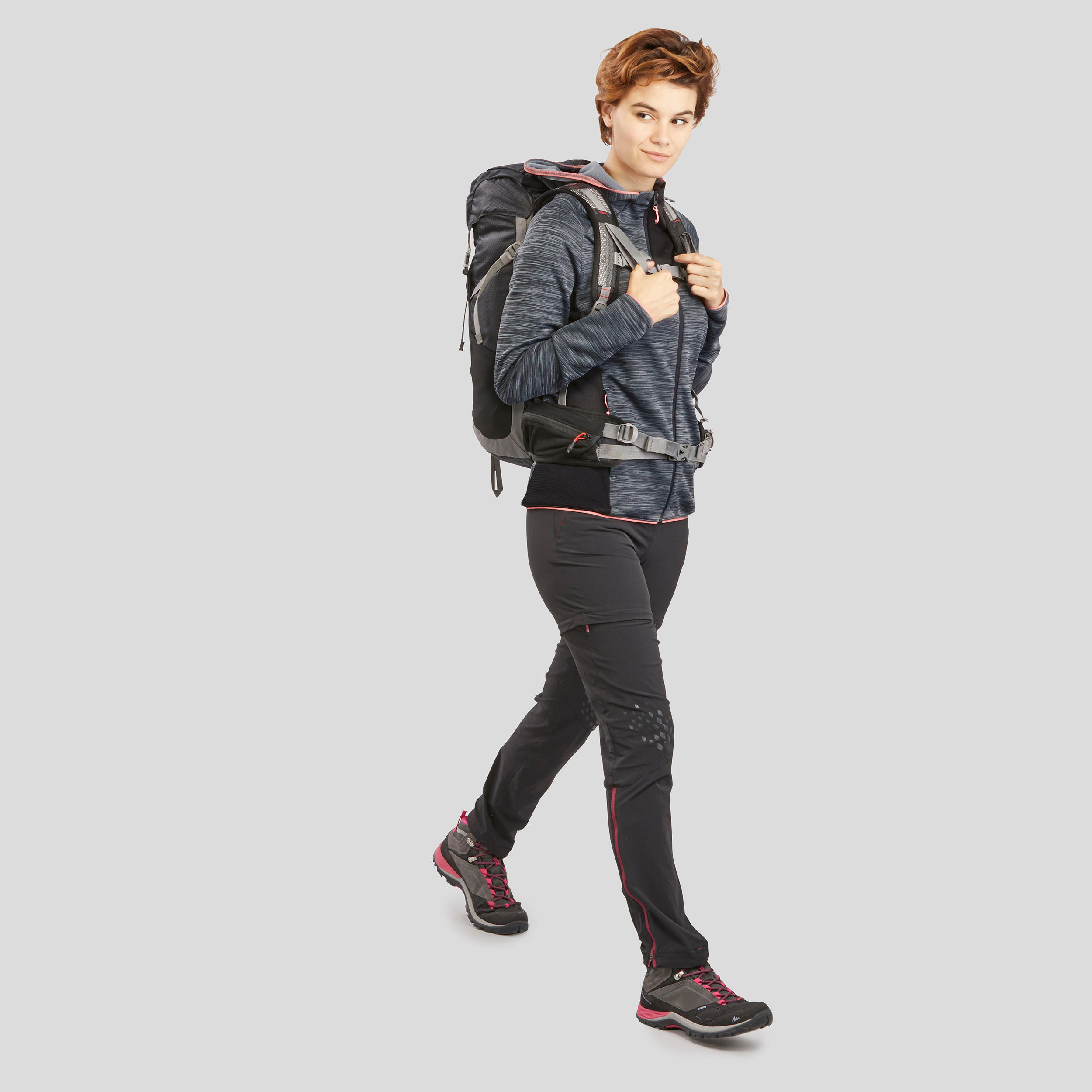 

Women’s Fleece Jacket MH900 - Black -  By QUECHUA | Decathlon