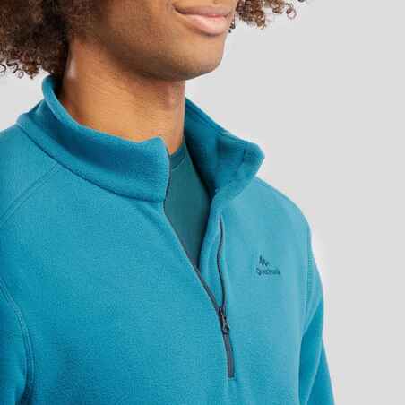 Men’s Mountain walking fleece MH100 - Turquoise