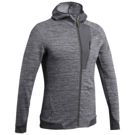 Chaqueta polar de senderismo montaña hombre MH900 Gris jaspeado 