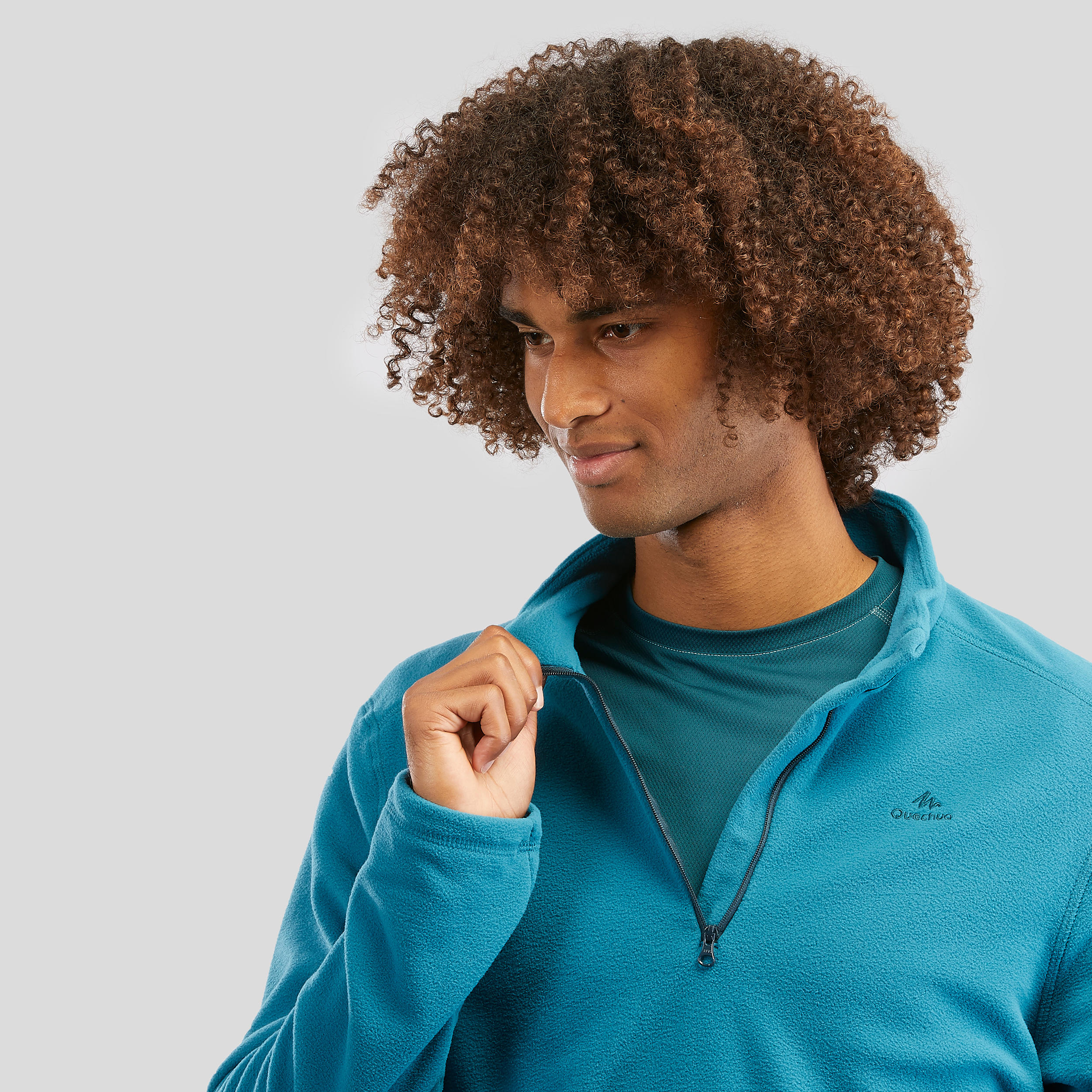 

Men’s Fleece MH100 - Turquoise, Blue