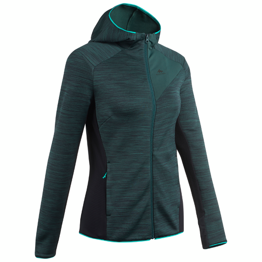 Veste polaire fine de randonnée - MH520 Light - Vert - Femme