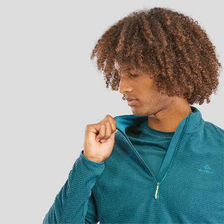 Men's Mountain Walking Fleece MH500 - Turquoise