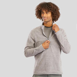 Forro polar de montaña y trekking hombre quechua mh100 gris