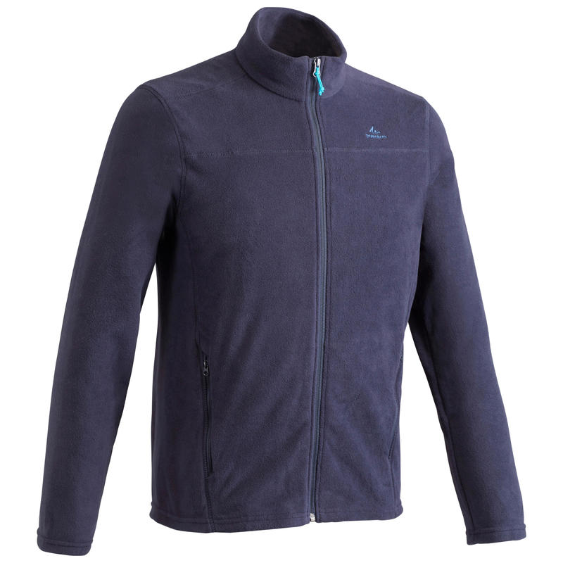 Men's Mountain Hiking Fleece Jacket MH120 - Navy Blue Men's Mountain Hiking Fleece Jacket MH120 - Navy Blue