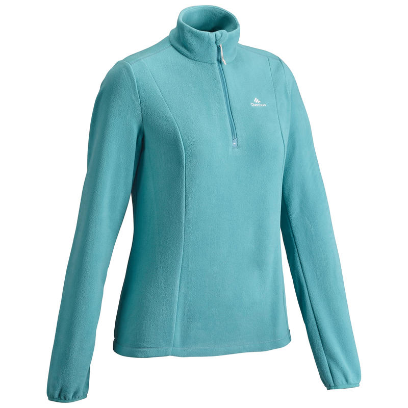 Polaire de randonnée montagne femme MH100 bleu gris Polaire de randonnée montagne femme MH100 bleu gris