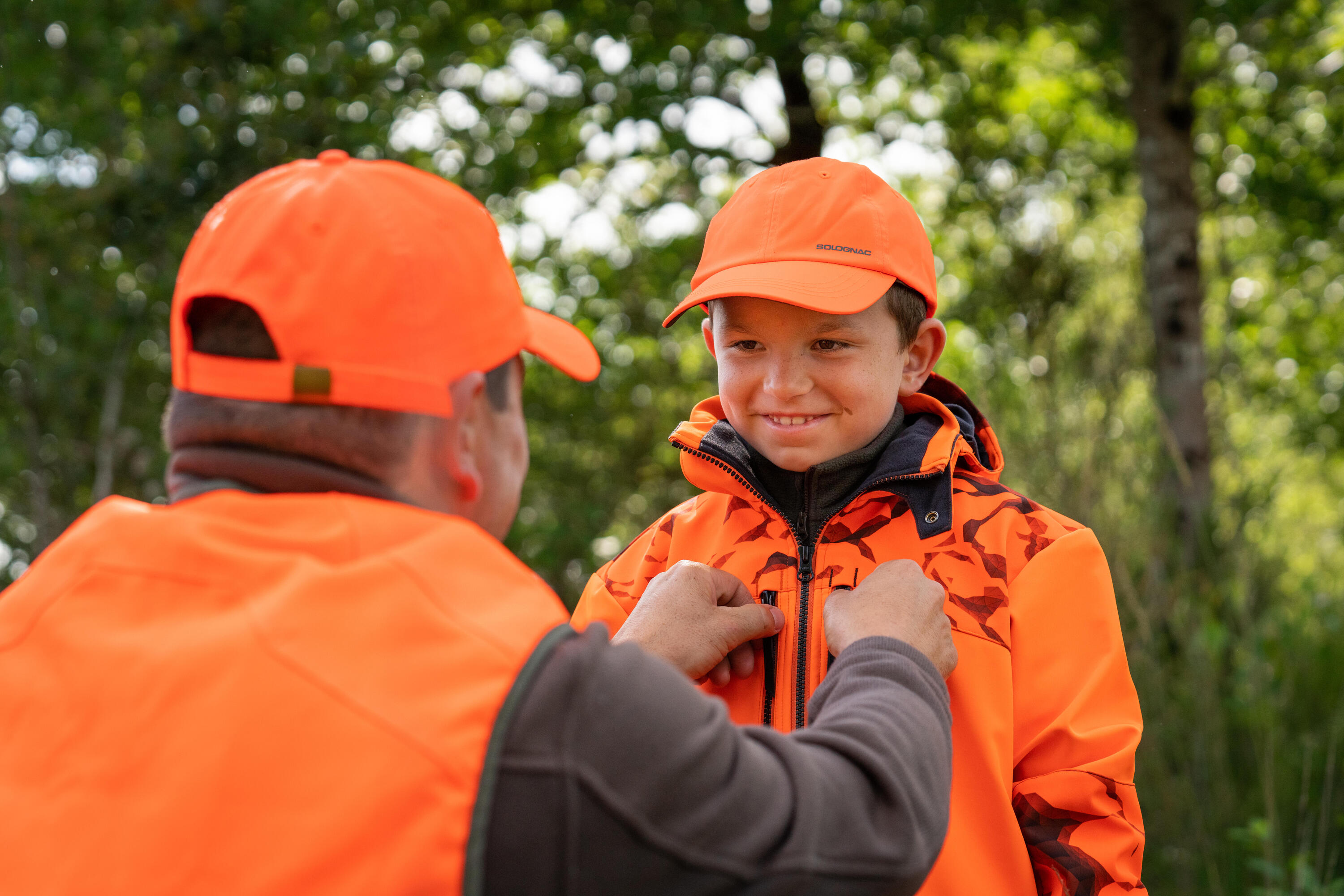 Gorra Caza Solognac 100 Niños Naranja 3/6
