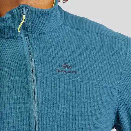 Men's Mountain Hiking Fleece Jacket MH520 - Turquoise