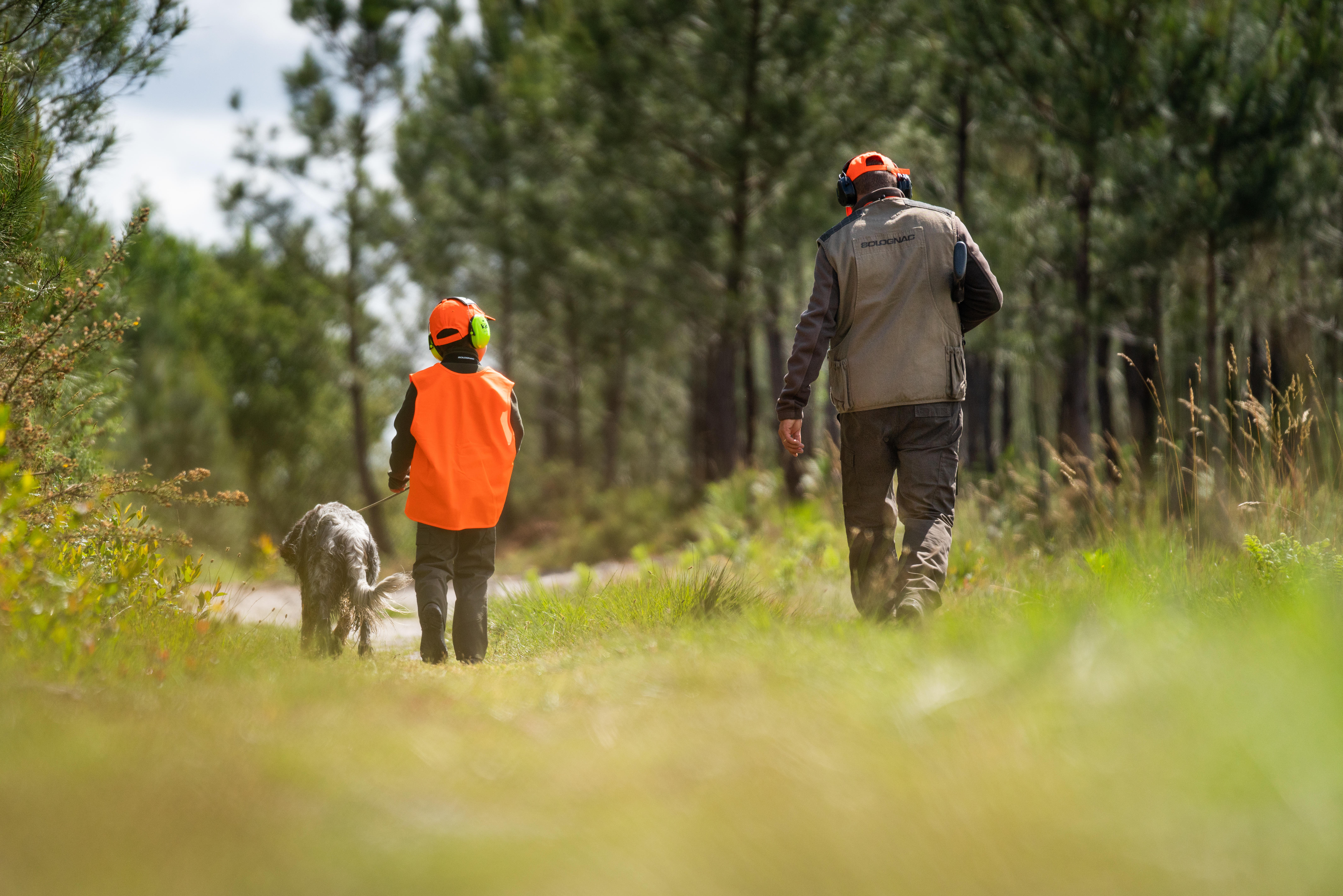 Kids' Hunting Bib - Blaze Orange - SOLOGNAC