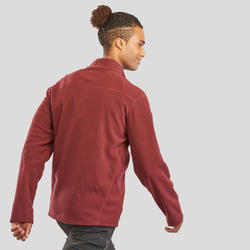 Veste polaire de randonnée montagne homme MH120 Bordeaux