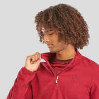 Men's Mountain Walking Fleece - MH500 - Maroon