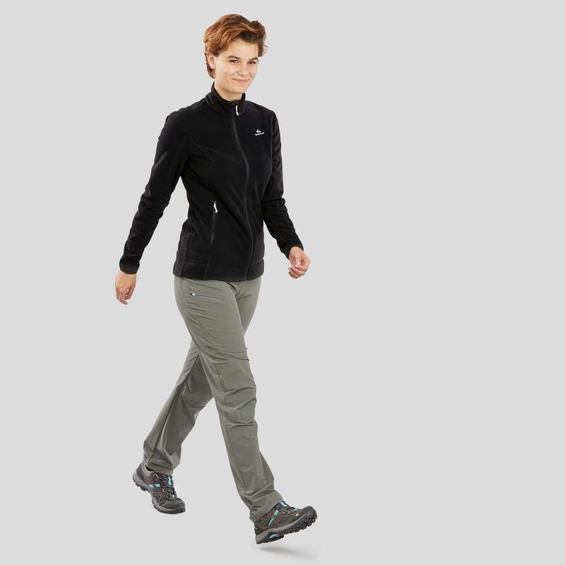 Women's Mountain Walking Fleece Jacket MH120 - Black