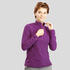 Women Sweater Half-Zip Fleece for Hiking MH100 Purple