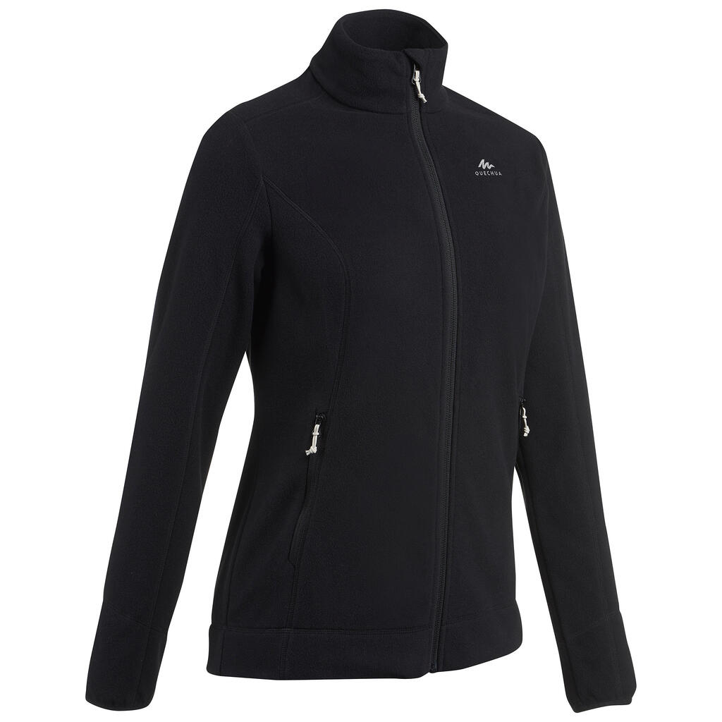 Veste polaire de randonnée montagne femme mh100 Blanche