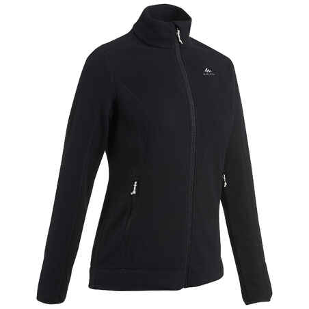 Chaqueta polar térmica de senderismo para Mujer Quechua MH120 negro