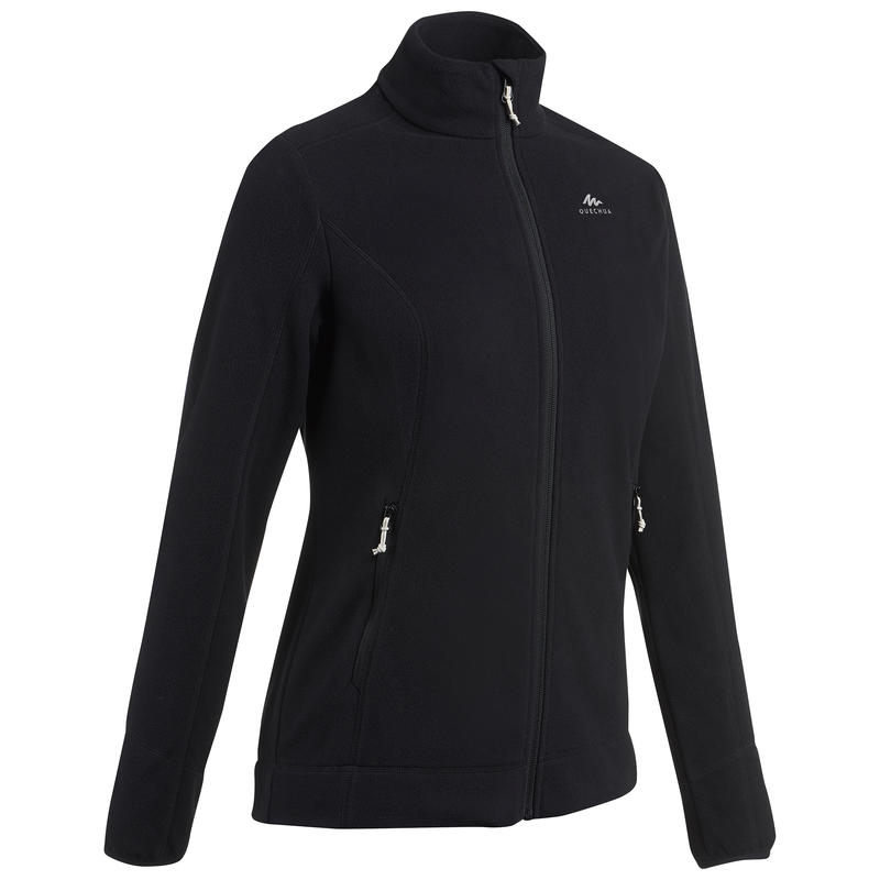 Women's Mountain Hiking Fleece Jacket MH120 - Black Women's Mountain Hiking Fleece Jacket MH120 - Black