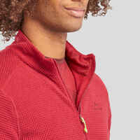 Men's Mountain Walking Fleece - MH500 - Maroon