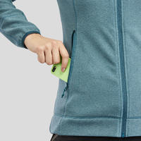 Moteriškas žygių fliso džemperis „MH120“, turkio spalvos