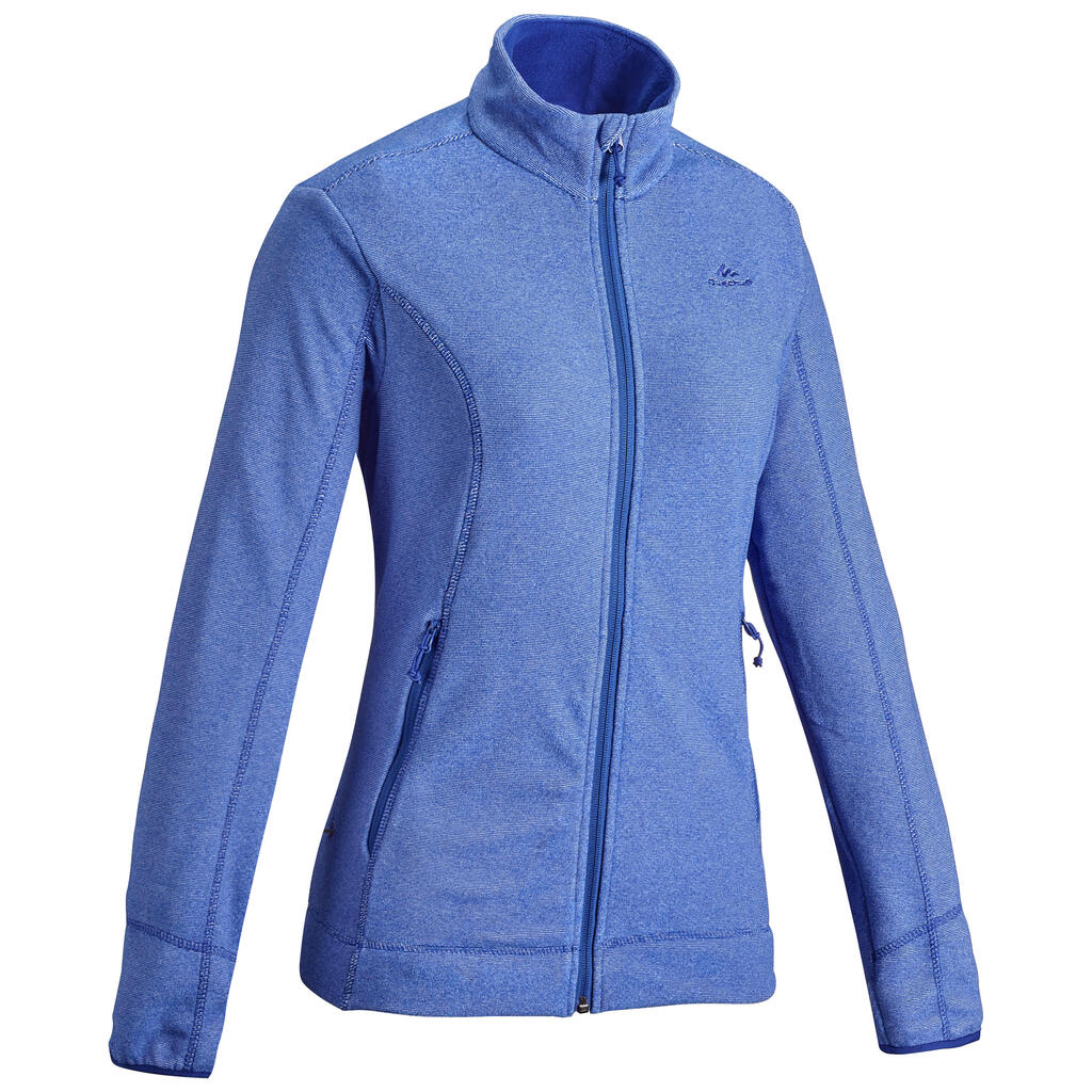 Women's mountain walking fleece jacket mh120 - dark blue