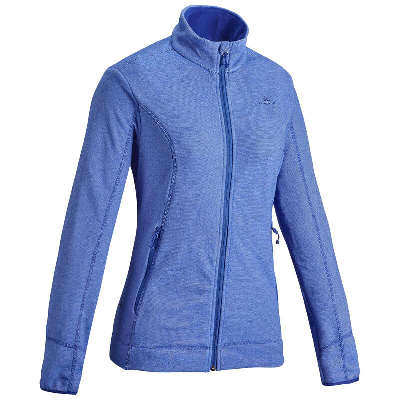 WOMEN MOUNT HIKING FLEECES Hiking - Women's Fleece MH120 - Dark Bl QUECHUA - Hiking Clothes